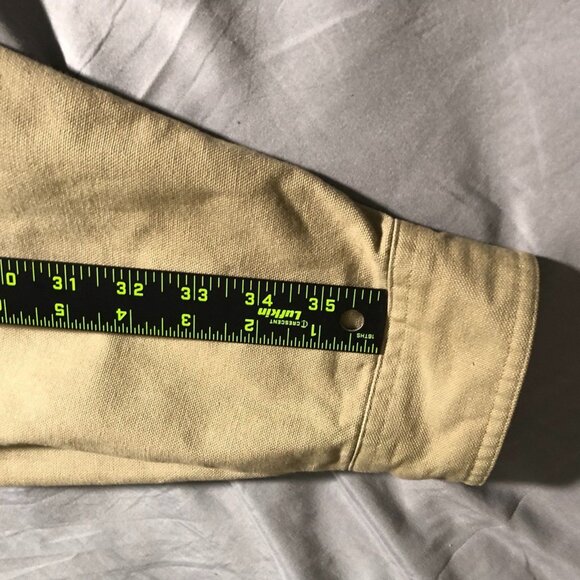 Vintage Carhartt Mens Shirt Jacket XLT Khaki Flannel Lined Snap Shacket S96GKH - Picture 9 of 16